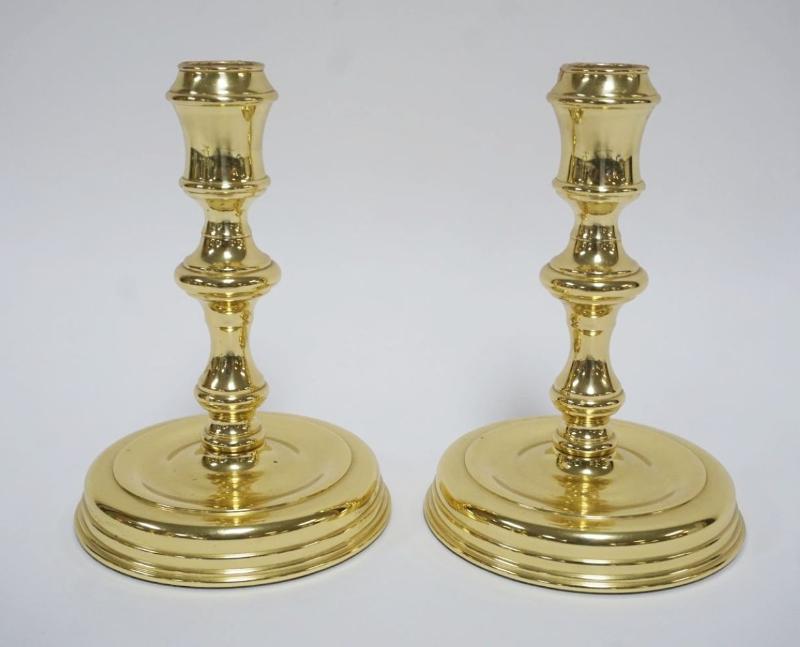 Sale Photo Thumbnail #12: 1012	BALDWIN BRASS CANDLESTICKS, APPROXIMATELY 6 IN
