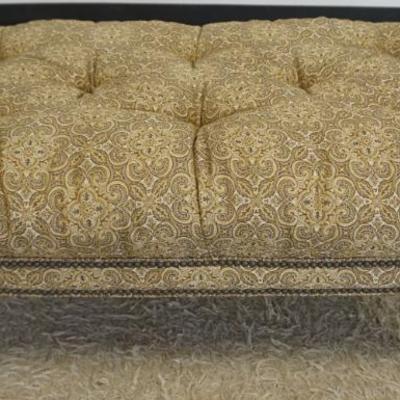 1222	LILLIAN AUGUST COLLECTION UPHOLSTERED OTTOMAN WITH TUFTED TOP, APPROXIMATELY 43 IN X 25 IN X 19 IN H
