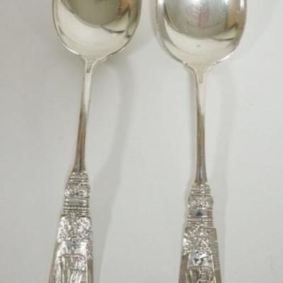 1088	STERLING SILVER *FONTAIN BLEAU*, 2-6 3/4 IN SPOONS, 2.9 OZT
