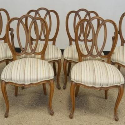 1254	SET OF 6 FRUITWOOD RIBBON BACK CHAIRS, 2 ARM, 4 SIDE, LARGEST APPROXIMATELY 24 IN X 20 IN X 38 IN H
