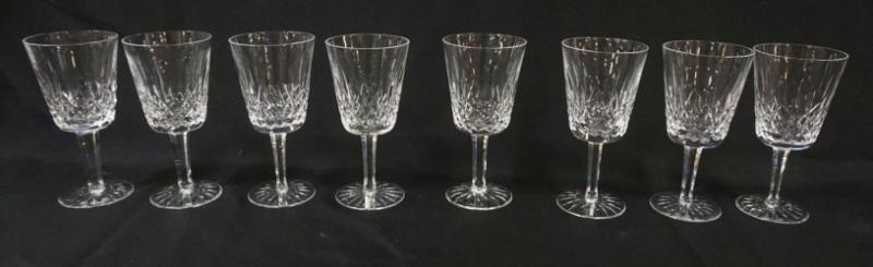 Sale Photo Thumbnail #2: 1002	WATERFORD CRYSTAL 8 WINES, EACH APPROXIMATELY 7 IN HIGH
