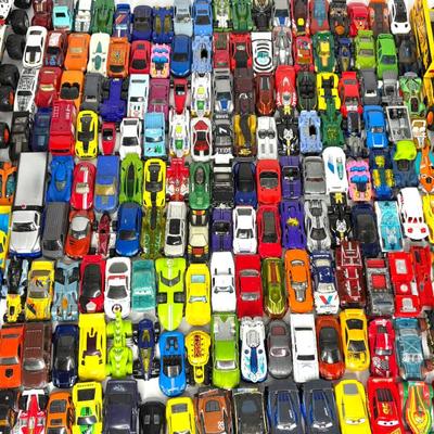 Lot of 100+ Hot Wheels, Mattel, etc. Racecars and Monster Trucks 