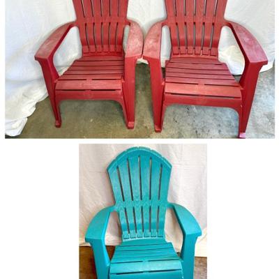 3 Adirondak Chairs