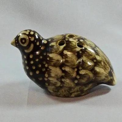 M.A. Hadley Pottery Quail Bird Flower Frog
