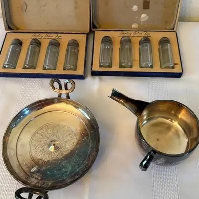 Silver Topped Shakers and Gorham Silver Plate