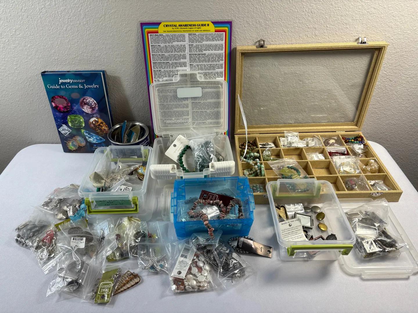 Variety of Beads with Jewelry Making Supplies