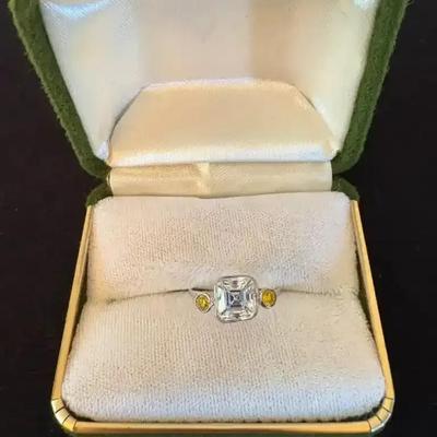 14k Gold Lab Grown Diamond Moissanite Ring
