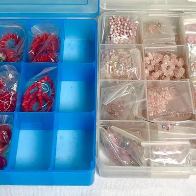 Jewelry Making Beads - Pink, Red, Coral Assortments 
