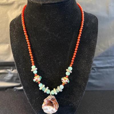 Agate Geode Necklace