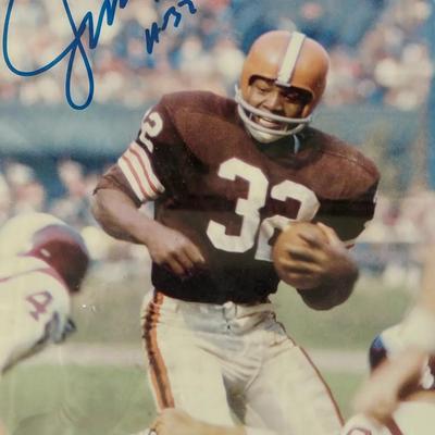 Jim Brown #32 Signed Framed Photo 8x10