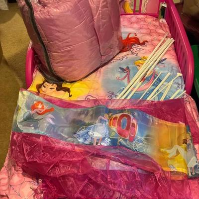 Disney Princess Toddler Bed w/ Canopy, Toddler Sleeping Bags 