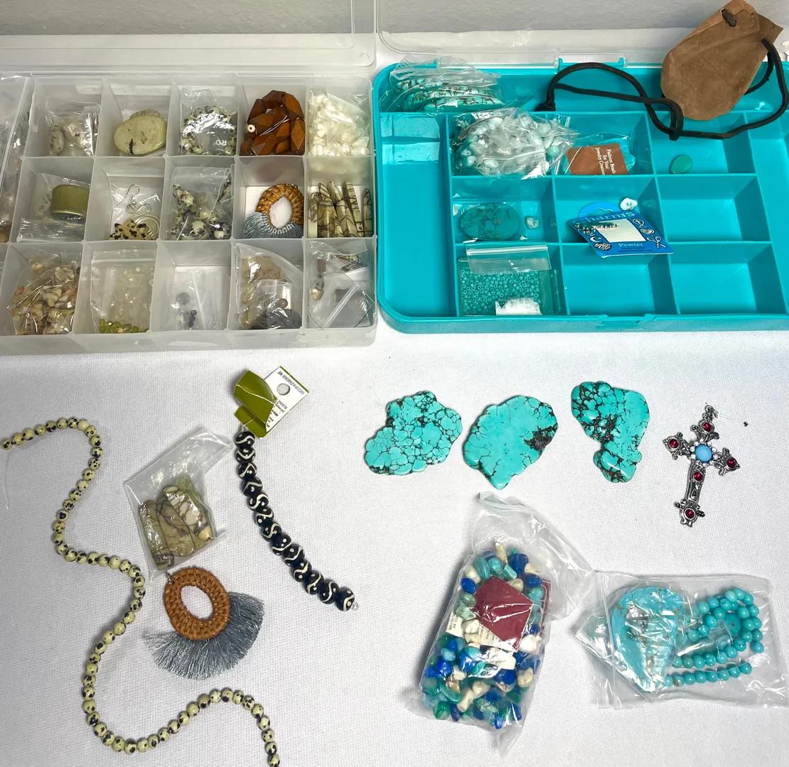 Turquoise-Like Stones, Variety of Beads & Jewelry Making Supplies 