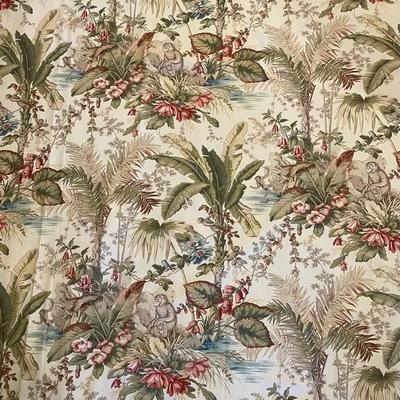 Tropical Tab-top Curtains w/ Valence 