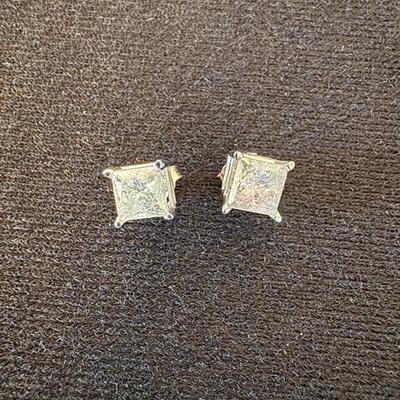 14k Gold Diamond Stud Earrings, 2.06ctw