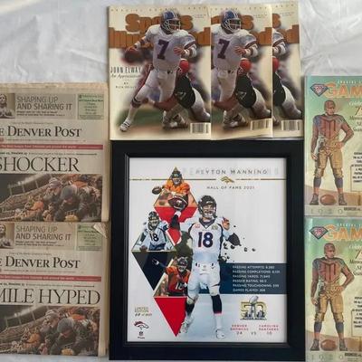 Peyton Manning Hall Of Fame Print & Broncos History