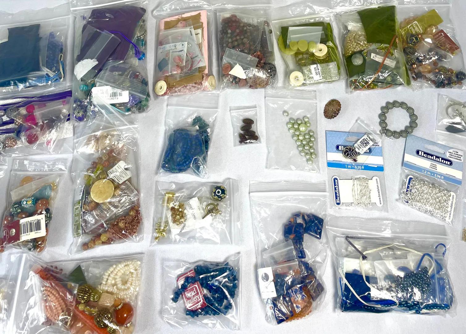 Multi-Colored Beads & Jewelry Making Components  