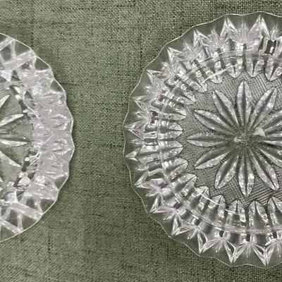 2 Crystal Like Ash Trays