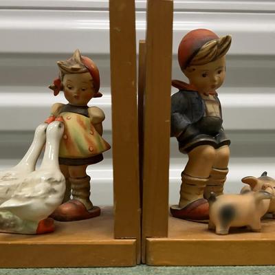 Hard To Find Hummel Bookends With Figurines