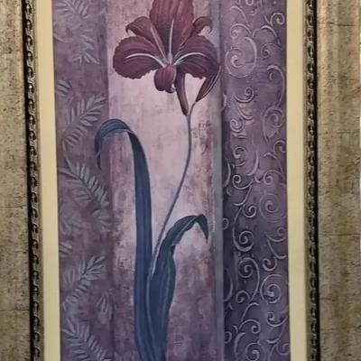 Red Iris Print Framed #2