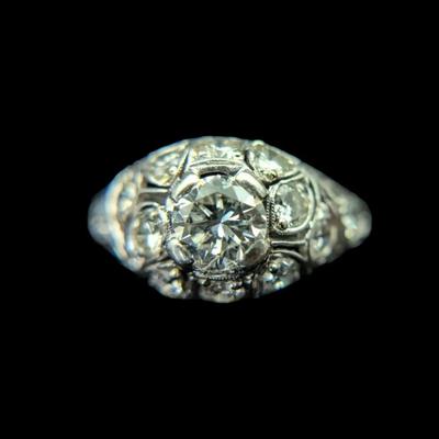 1920s Platinum Diamond Ring, NAGL #1213907