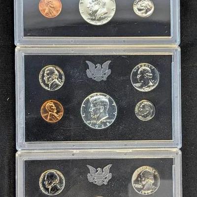 Silver Proof Sets - 1968, 1969, & 1970 