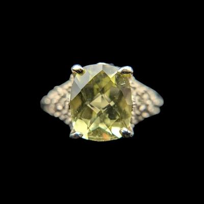 14K White Gold Citrine Ring, NAGL #1106629