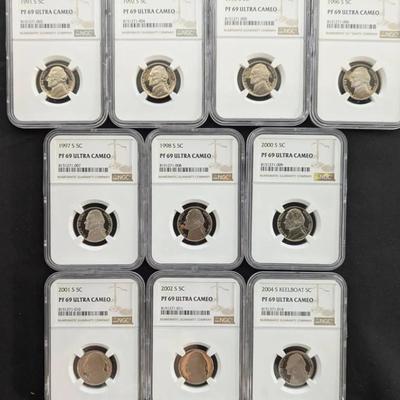 NGC Graded Jefferson Nickel Proofs