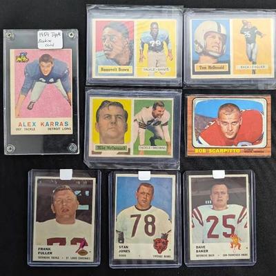Topps & Fleer Football Cards, 1957, 1959, & 1961