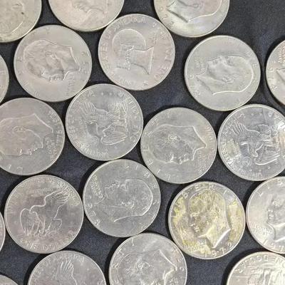 40 Eisenhower Dollars (2 Rolls)