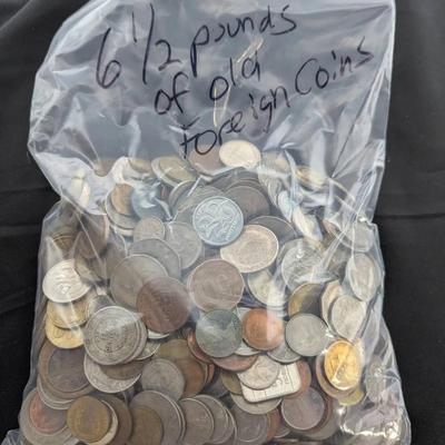 Foreign Old Coins, Approx 6.8 Pounds 