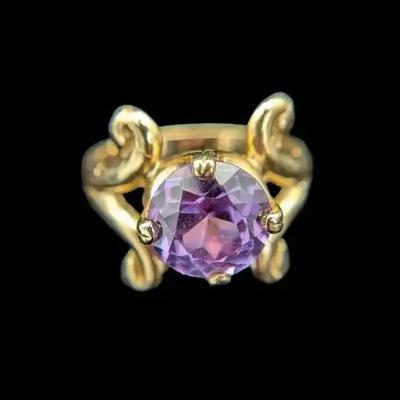 14K Yellow Gold Lab Grown Sapphire Ring, NAGL #1106627