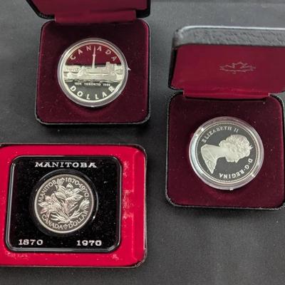 3 Canada Silver Proof/UNC Dollars