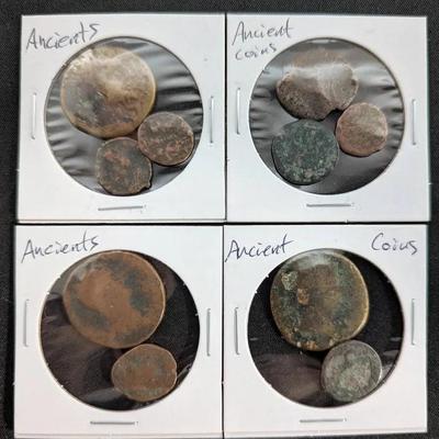 10 Copper Ancient Coins 