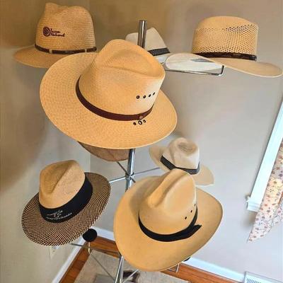 8 Men's Panama Straw Hats, Stetson, Young An +