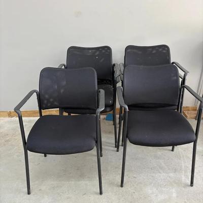 6 Stackable Office Style Chairs