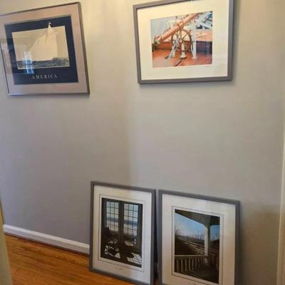 4 Piece Signed Art / Photograph Sea Themed