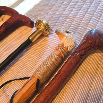 4 Decorative Walking Sticks/ Canes