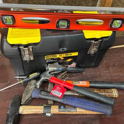 Stanley Tool Box With Nice Assortment Of Tools 