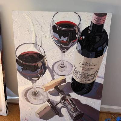 Christopher Mize Hand Embellished Giclee..Antinori Evening