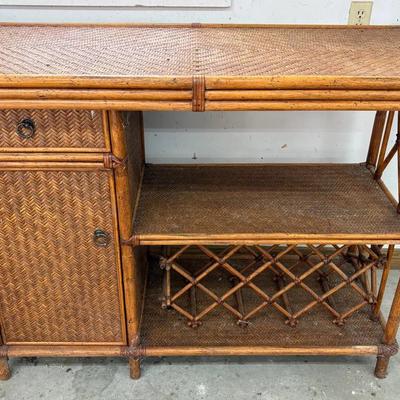 Vintage Bamboo & Rattan Dry Bar