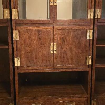 Tall Lighted Cabinet W/Adjustable Glass & Pull Out Shelf, 3 Dovetail Drawers(#2 Of 3 Matching Units)