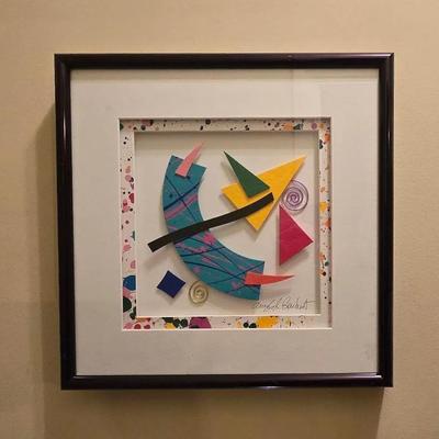 Artist ANGELA REICHERT Signed Mixed-Media Abstact Three Dimensional Artwork