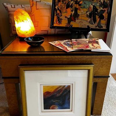 Asian-Inspired Home Dcor Ensemble w/ Bernhardt Table, Art, Lamp & Accessories