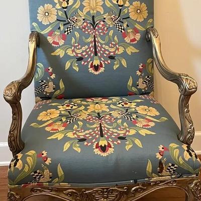 Bassett Blue Upholstered Chair With Arms #2