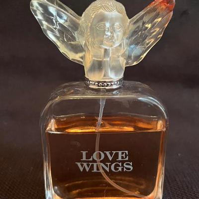 Love Wings Perfume Bottle with Cherub Stopper