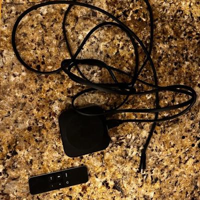 Apple TV (Model A1625) with Remote & Cords  Untested
