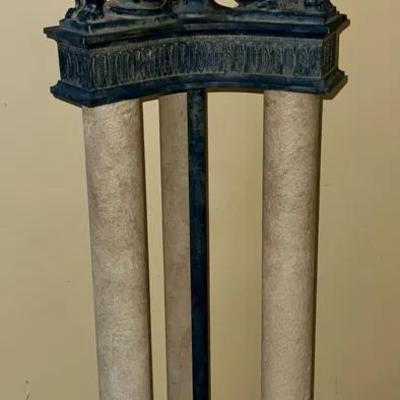 1995 Cambridge Lamps, Inc.  Three-Column Floor Lamp w/ Lions. 5' x 17"