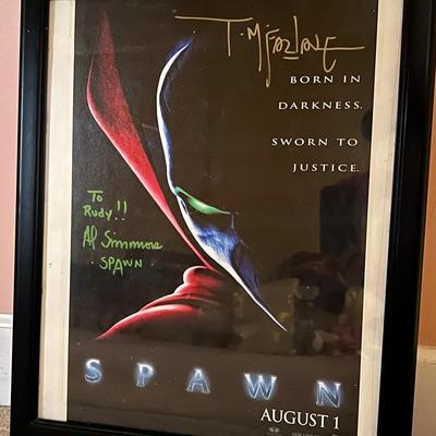 Spawn Poster Signed By Comic Book Creator Todd McFarlane 