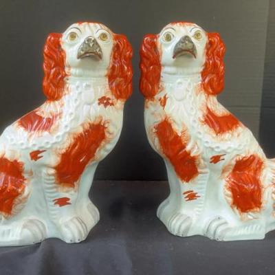 Victorian Seated Spaniels