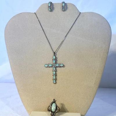Opal & Sterling Set